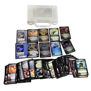 Vintage Dragonball Z cards lot of over 120 (dated 2000-2001) with case